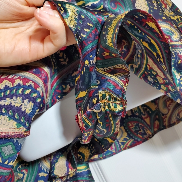 VINTAGE Cacique paisley chemise/romper - Picture 4 of 11